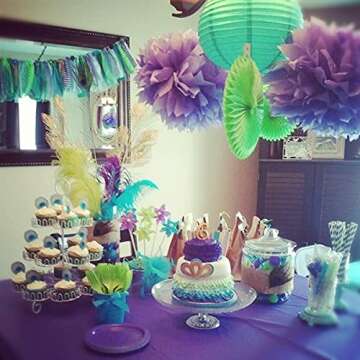 Mermaid Party Decorations for Baby Shower and Birthdays