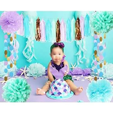 Mermaid Party Decorations for Baby Shower and Birthdays