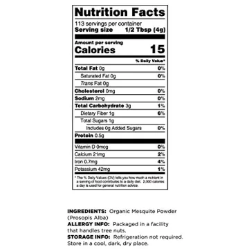 Terrasoul Superfoods Organic Mesquite Powder Baking Ingredient