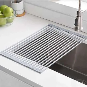 Ahyuan Large Silicone Over Sink Dish Drying Rack 20.5''