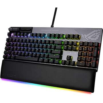 ASUS ROG Strix Flare II Animate 100% RGB Gaming Keyboard - Hot-swappable, ROG NX Brown Tactile Switc...