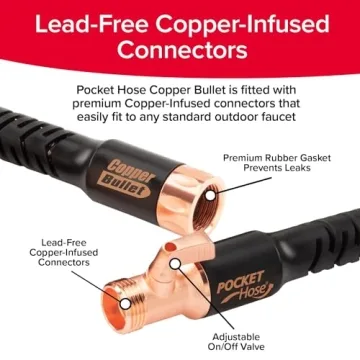 Pocket Hose Copper Bullet 50FT Expandable Kink-Free Hose