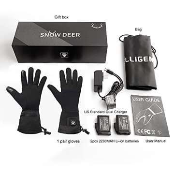 Heated Glove Liners - Rechargeable Battery Warm Gloves