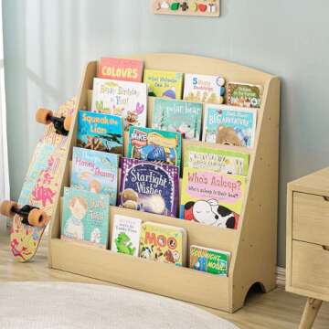 TOETOL Kids 5-Tier Bookshelf for Playrooms or Classrooms