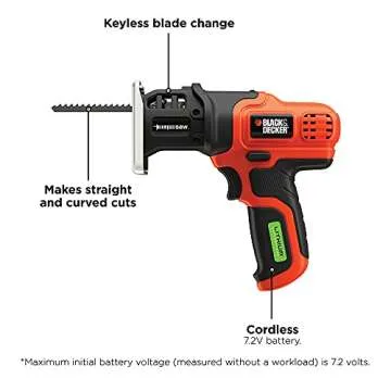 BLACK+DECKER Jig Saw: Cordless & Compact with Precision Cutting