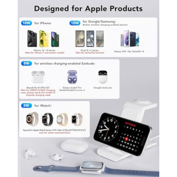 HATALKIN 3 in 1 Wireless Charging Station for Apple Devices