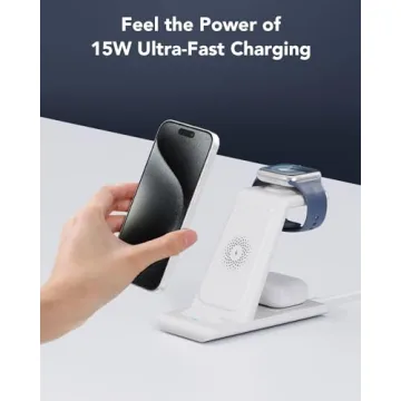 HATALKIN 3 in 1 Wireless Charging Station for Apple Devices