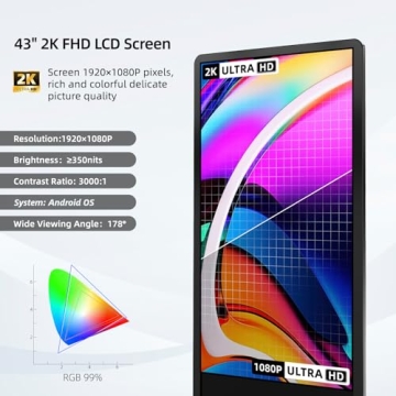 JASZDOT 4K Digital Signage Kiosk with Touchscreen Display