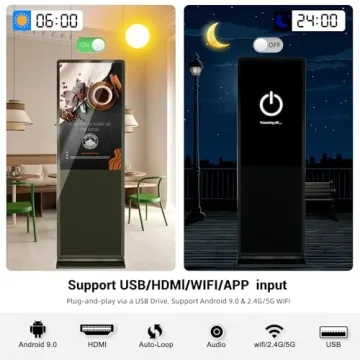 JASZDOT 4K Digital Signage Kiosk with Touchscreen Display