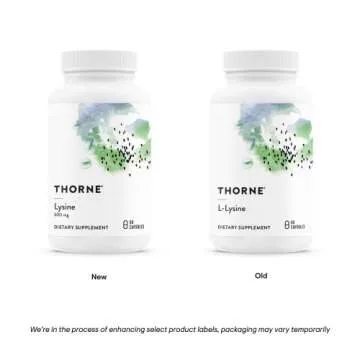 THORNE Lysine - Essential Amino Acid for Skin Health, Energy Production, and Immune Function - 500 mg - 60 Capsules