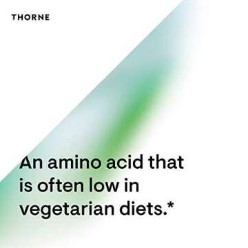 THORNE Lysine - Essential Amino Acid for Skin Health, Energy Production, and Immune Function - 500 mg - 60 Capsules