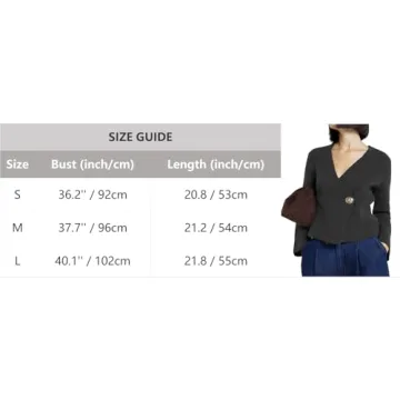 Anoumcy Asymmetric Button Up Cardigans Sweaters for Women Elegant V Neck Knit Cropped Sweater Tops 2024 Fall Outfits Trendy Burgundy S