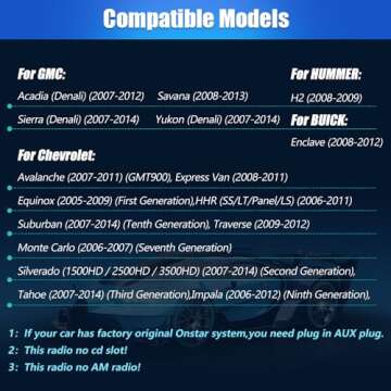 Car Radio Stereo Android 12 for Chevrolet Chevy Silverado Tahoe GMC Sierra Yukon