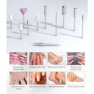 AIRSEE Electric Nail Drill Machine for Effortless Nail Care