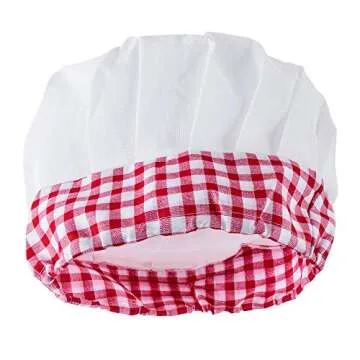 Super Z Outlet 12pc Set Complete Kids Cooking and Baking Apron With Pocket and Chef Hat Dress Up Set, Red Chef Costume for Career Role Play One Size