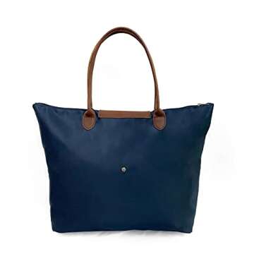 Stylish Lightweight Tote Handbag for Women - Navy