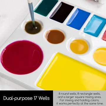 MEEDEN Ceramic Watercolor Palette for Artists and Painters