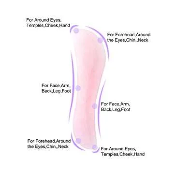 Top Plaza Gua Sha Scraping Massage Tool 100% Hand Made Natural Rose Quartz Jade Guasha Board SPA Acupuncture Therapy Massage Stones-Set of 5