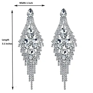 Shop CHRAN Silver Teardrop Crystal Earrings for Her