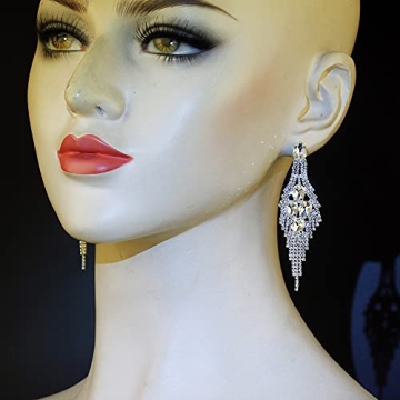 Shop CHRAN Silver Teardrop Crystal Earrings for Her