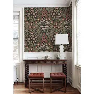 NextWall Tulip Garden Floral Removable Wallpaper