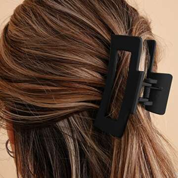 Hair Clips Pack of 10 - 4.1 Neutral Square Clips for Women & Girls, 2 Medium Thick/Thin Hair Clips, Cute Small Rectangle Clips, Strong Nonslip Hold Hair Accessories