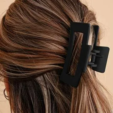 Hair Clips Pack of 10 - 4.1 Neutral Square Clips for Women & Girls, 2 Medium Thick/Thin Hair Clips, Cute Small Rectangle Clips, Strong Nonslip Hold Hair Accessories