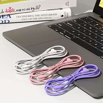 iPhone Charger 3FT 90 Degree Lightning Cable [Apple MFi Certified] 3 Pack Long iPhone Cable Right Angle Nylon Braided iPhone Charging Cord Compatible with iPhone14/13/12/11/XS/X/8/7/iPad