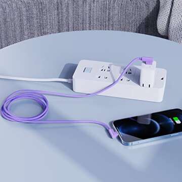 iPhone Charger 3FT 90 Degree Lightning Cable [Apple MFi Certified] 3 Pack Long iPhone Cable Right Angle Nylon Braided iPhone Charging Cord Compatible with iPhone14/13/12/11/XS/X/8/7/iPad