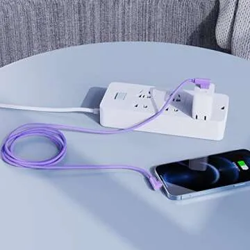 iPhone Charger 3FT 90 Degree Lightning Cable [Apple MFi Certified] 3 Pack Long iPhone Cable Right Angle Nylon Braided iPhone Charging Cord Compatible with iPhone14/13/12/11/XS/X/8/7/iPad