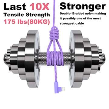 iPhone Charger 3FT 90 Degree Lightning Cable [Apple MFi Certified] 3 Pack Long iPhone Cable Right Angle Nylon Braided iPhone Charging Cord Compatible with iPhone14/13/12/11/XS/X/8/7/iPad