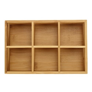 Dicunoy Bamboo Tea Bag Organizer with 6 Compartments