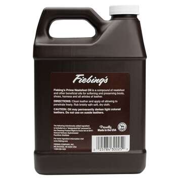 Fiebing's Prime Neatsfoot Oil 32 Fl Oz for Leather Care
