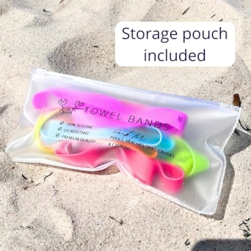 Towel Bands for Beach and Pool Chairs - 6-Pack