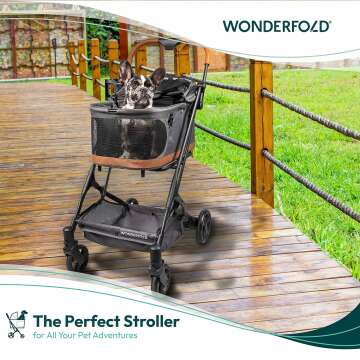 WONDERFOLD P2 Pet Stroller - Easy Folding & Safe Features