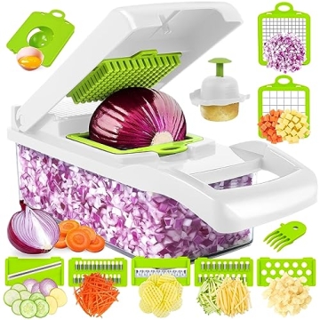 MAIPOR Vegetable Chopper - Multifunctional 15 in 1 Kitchen Gadget for Effortless Meal Prep