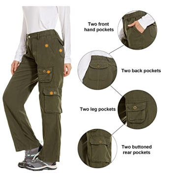 Women's Hiking Cargo Pants with Multi-Pockets for Comfort