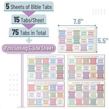 Mr. Pen- Bible Tabs, 75 Tabs, Minimal Morandi, Laminated Bible Tabs for Women and Men, Bible Tabs fo...