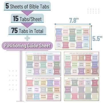 Mr. Pen- Bible Tabs, 75 Tabs, Minimal Morandi, Laminated Bible Tabs for Women and Men, Bible Tabs fo...
