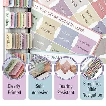 Mr. Pen- Bible Tabs, 75 Tabs, Minimal Morandi, Laminated Bible Tabs for Women and Men, Bible Tabs for Study Bible, Bible Index Tabs, Bible Book Tabs, Bible Labels Tabs, Mr Pen Bible Tabs