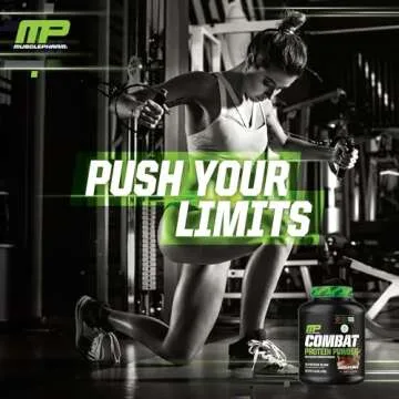MusclePharm Combat Protein Powder, Chocolate Milk Flavor, Fuels Muscles for Productive Workouts, 5 Protein Sources including Whey Protein Isolate & Egg Albumin, Gluten Free, 4.2 lb, 52 Servings