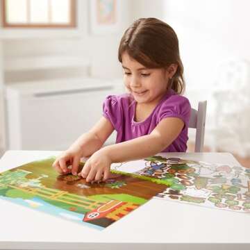 Melissa & Doug Reusable Sticker Pad: Farm - 280+ Stickers, 5 Scenes