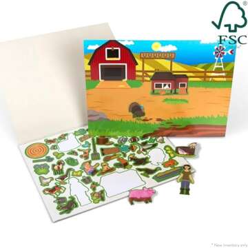 Melissa & Doug Reusable Sticker Pad: Farm - 280+ Stickers, 5 Scenes