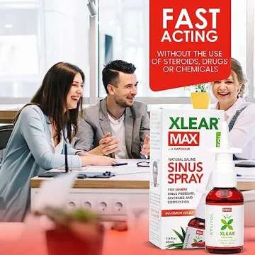 Xlear MAX Nasal Spray for Natural Sinus Relief and Congestion