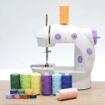 KEIMIXJIA 72Pcs Sewing Thread Kits, 36 Colors, Polyester, 550 Yards Per Spools, Prewound Bobbin Threads with Case, Compatible with Hand & Machine Sewing