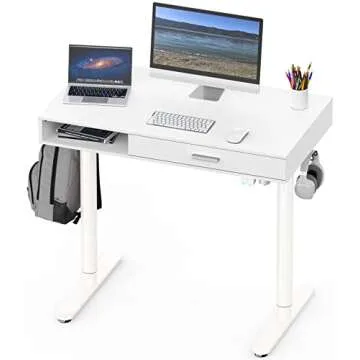 SHW Claire 40-Inch Electric Height Adjustable Desk