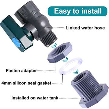 Sanpaint PVC Rain Barrel Diverter Kit for Water Management