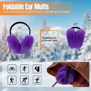 Livingston Unisex Fuzzy Earmuffs for Winter Comfort