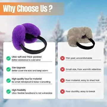 Livingston Unisex Fuzzy Earmuffs for Winter Comfort