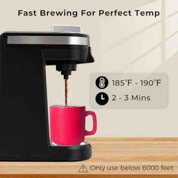 Compact CHULUX Single Serve Coffee Maker for K Capsules